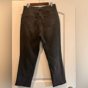 Pac Sun Jeans Women Size 30 Black Straight Distressed High Rise Button Fly 30x26